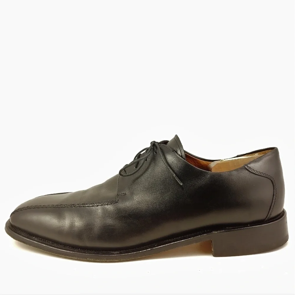 Pronto Uomo Italy Black Bike Toe Derby Sz 12M